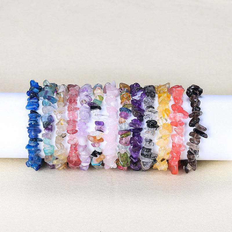 Armband aus natürlich geformtem, unregelmäßig geformtem Kristallstein – wohltuende Wärme - image 0