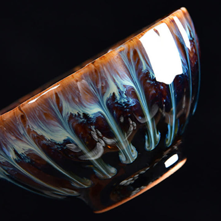 Teetasse aus Keramik mit Buddha Stones , Lotus, Pfau, Drache, Phönix, Koi-Fisch, eingelegte Teetassen, 120 ml - image 5