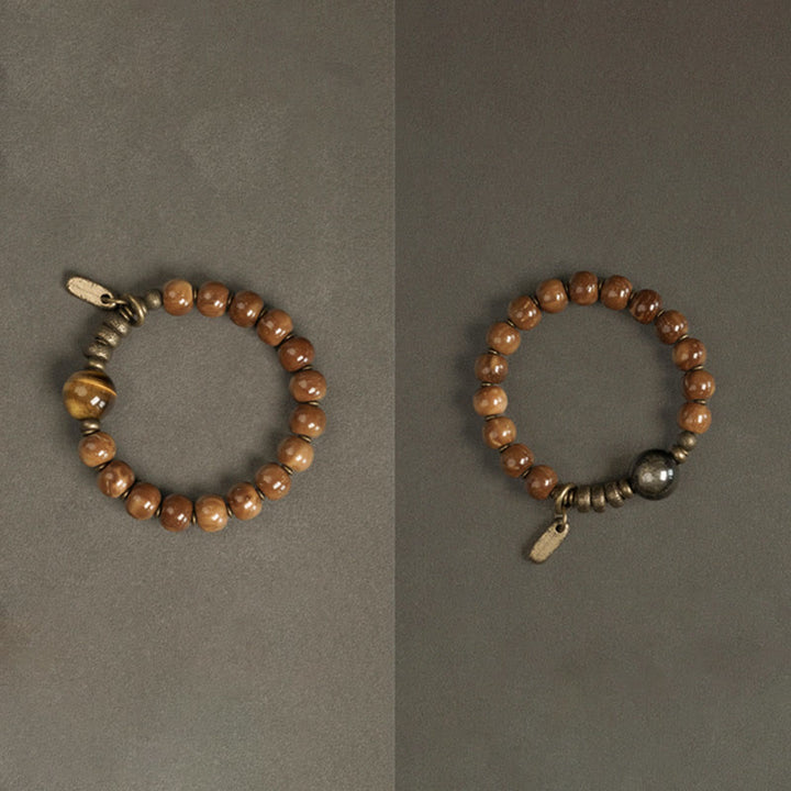 Buddha Stones, Kuka-Samen, Tigerauge, Goldglanz, Obsidian, Messing, Kupfer – Armband für Reichtum und Glück - image 14