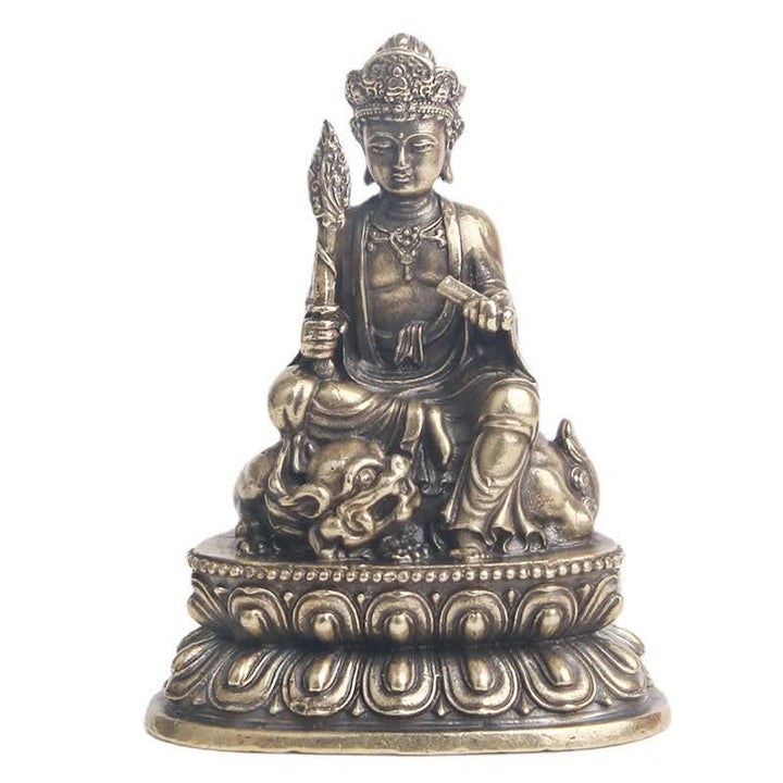 Manjusri Bodhisattva Serenity Kupfer Statue Dekoration - image 9
