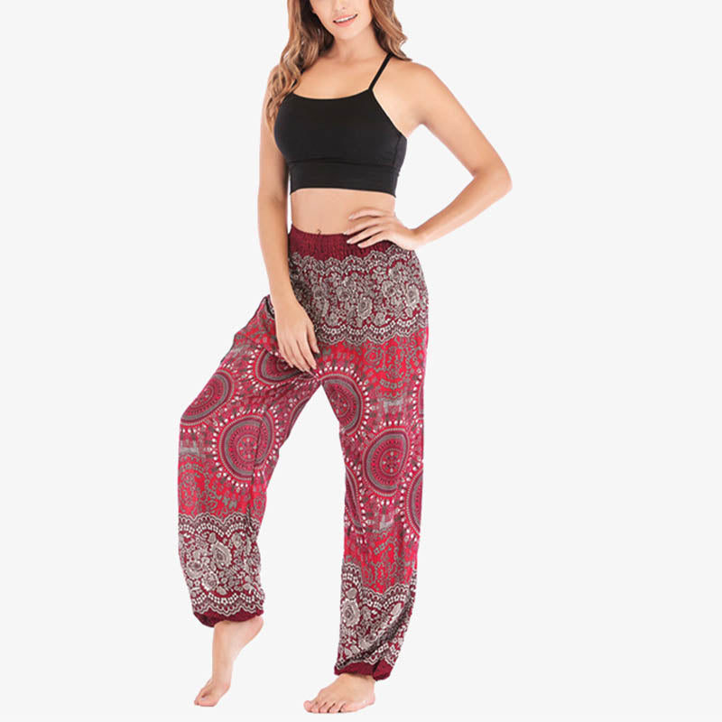 Buddha Stones Boho Lose Haremshose Damen Yogahose