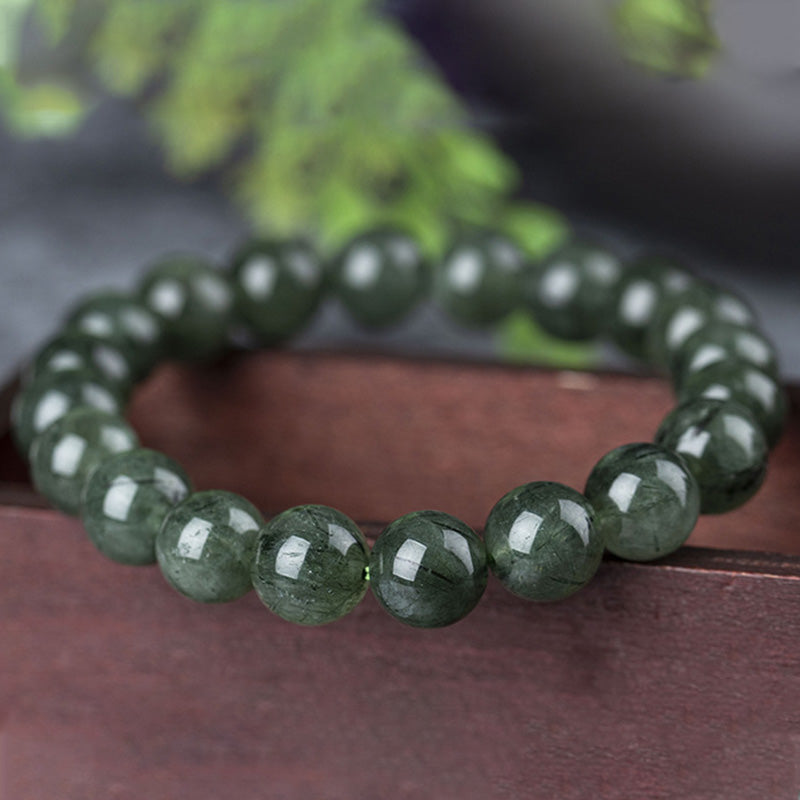 Armband mit Buddha Stonesn, natürlichem grünen Kristall, Segen, Reichtum - image 11