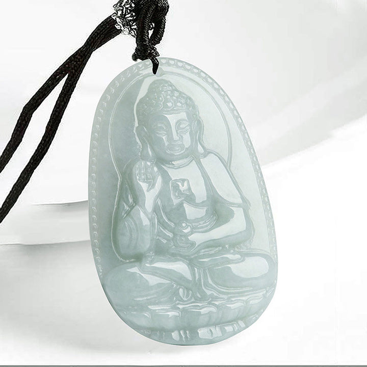 Buddha Stones Chinesisches Sternzeichen Natal Buddha Jade Reichtum Wohlstand Halskette Anhänger - Hund/Schwein - image 17