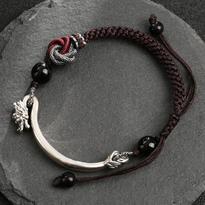 Handgefertigtes geflochtenes Armband aus 925er-Sterlingsilber mit Buddha Stonesn - image 2