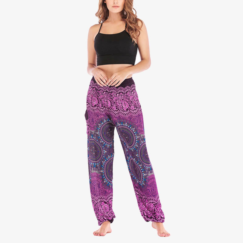 Buddha Stones Boho Lose Haremshose Damen Yogahose