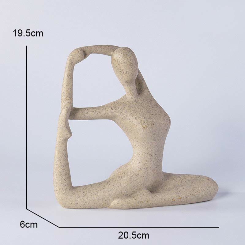 Abstrakte Yoga-Meditationsübung, Harz, spirituelle Figur, Skulptur, Schreibtischdekoration - Yoga 20,5*6*19,5cm - image 14