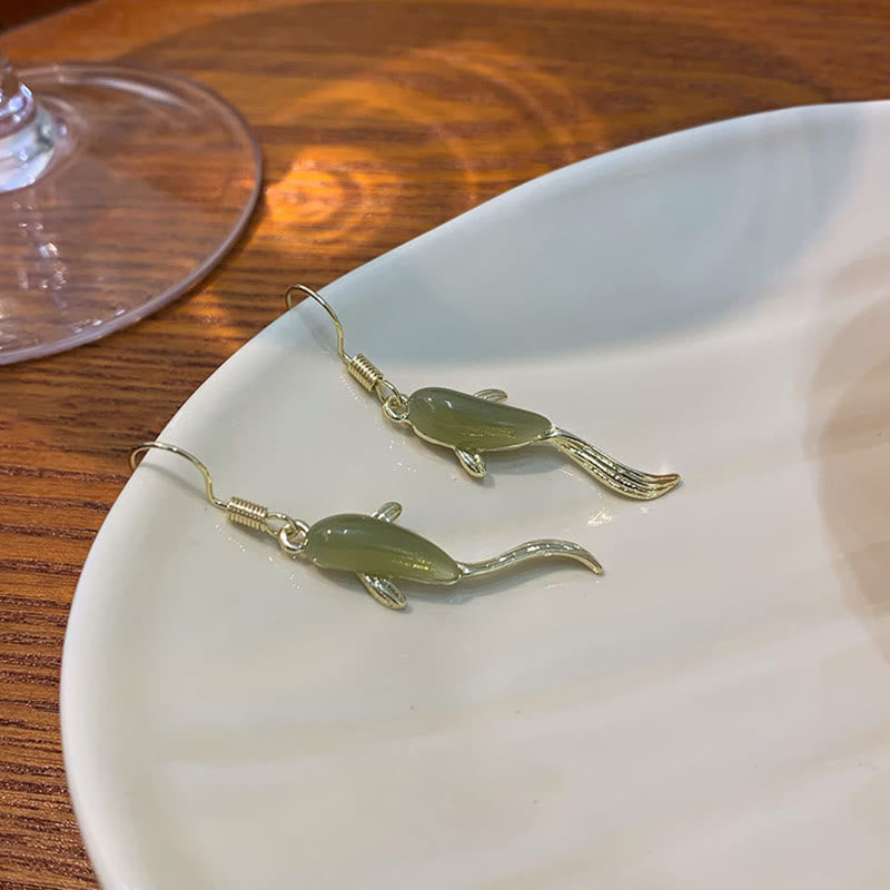 Jade-Ohrhänger mit Fischmuster - image 10