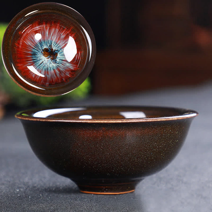 Buddha Stones Bunte Keramik-Teetasse Home Office Teetassen - Rot - image 51