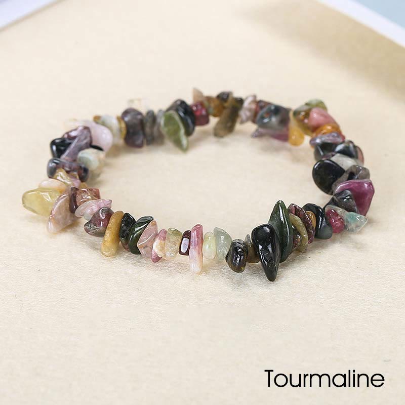 Armband aus natürlich geformtem, unregelmäßig geformtem Kristallstein – wohltuende Wärme - Turmalin (Handgelenkumfang: 15-16 cm) - image 31