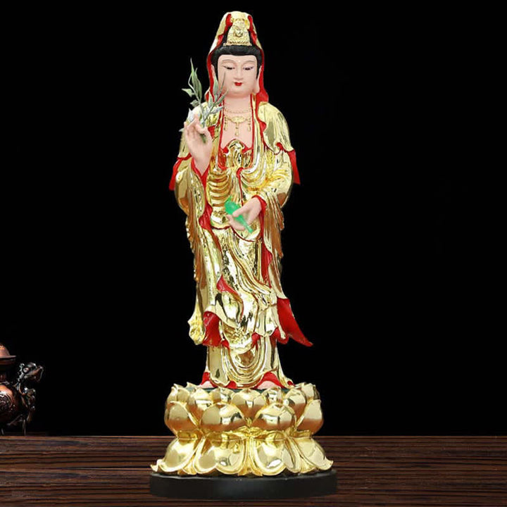 Chenrezig Bodhisattva Avalokitesvara Figur Harmonie Harz Statue Heimdekoration - image 5