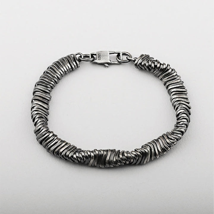 Buddha Stones 925 Sterling Silber Vintage Twisted Design Reichtum Heilung Kettenarmband - image 4