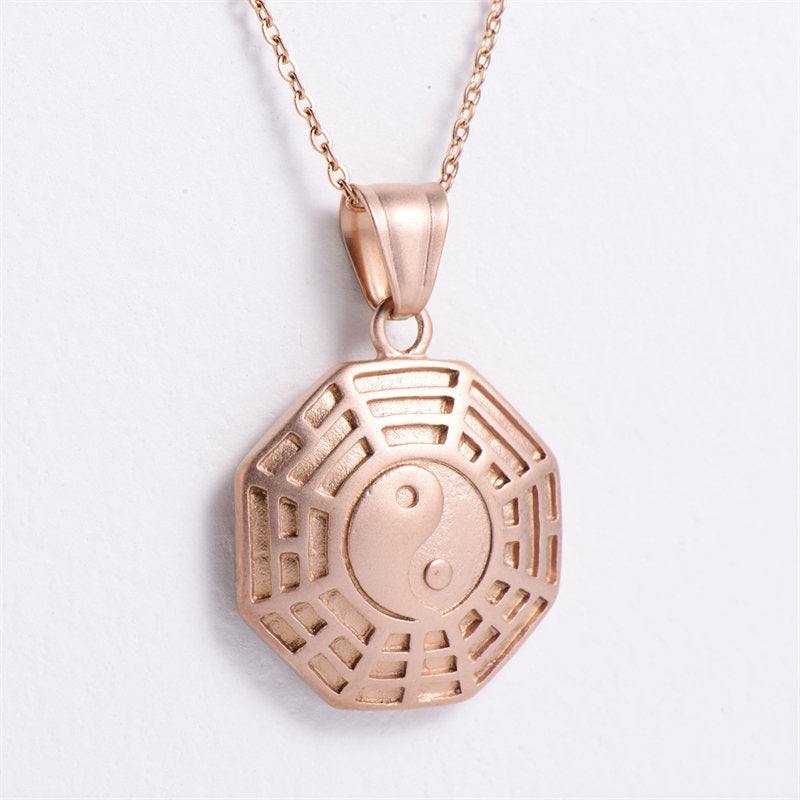 Bagua Yin Yang Titan Stahl Balance Halskette Kettenanhänger - image 10