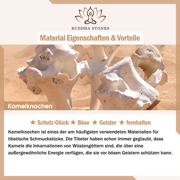 Buddha Stones tibetischer Kamelknochenschädel, der Herr der Leiche, Waldschutz-Halskettenanhänger