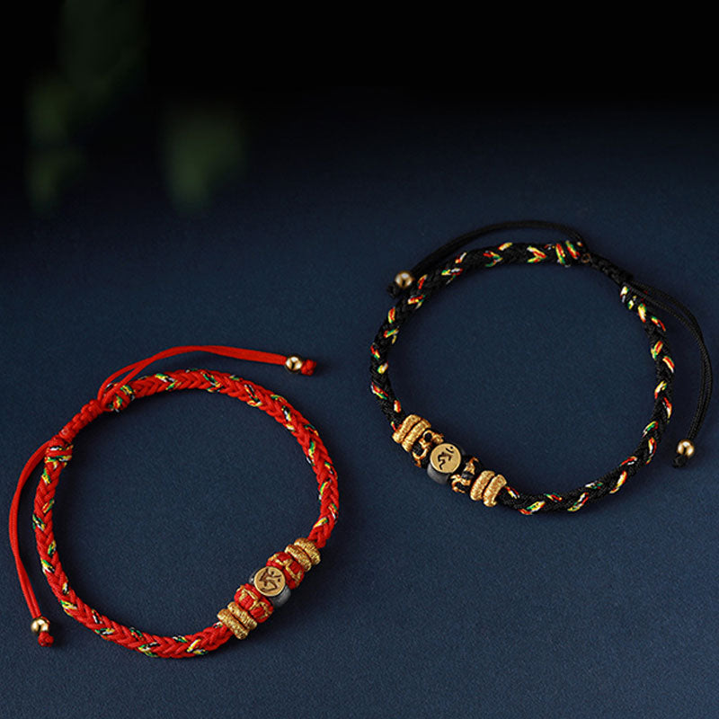 Buddha Stones Chinesisches Sternzeichen Natal Buddha Silber Glück geflochtenes Armband - image 13