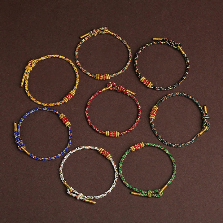 Buddha Stones Handgemachtes buntes Seil King Kong Knoten geflochtenes Glücksarmband - image 19