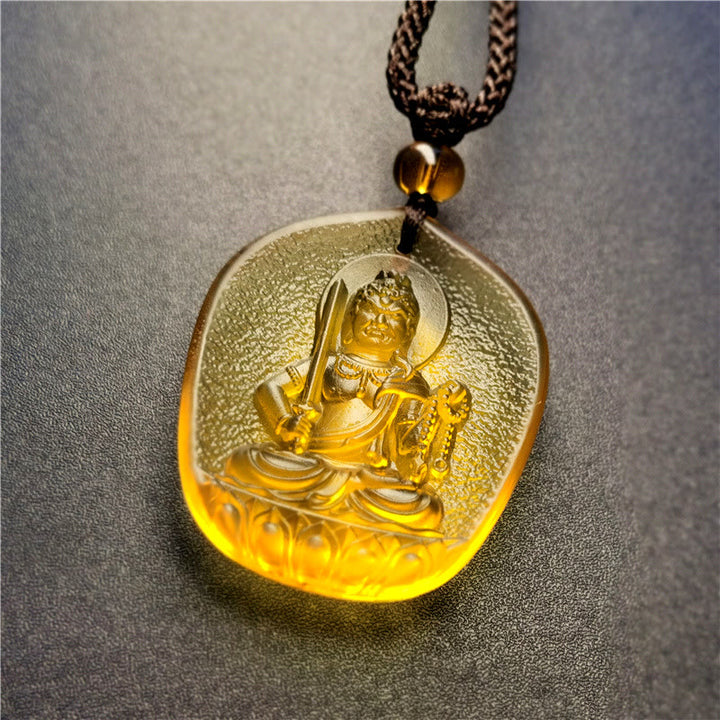 Buddha Stones, chinesisches Sternzeichen, Natal-Buddha, Segen, Liuli, Kristall, Mitgefühl, Halsketten-Anhänger - Hahn-Acalanatha - image 4