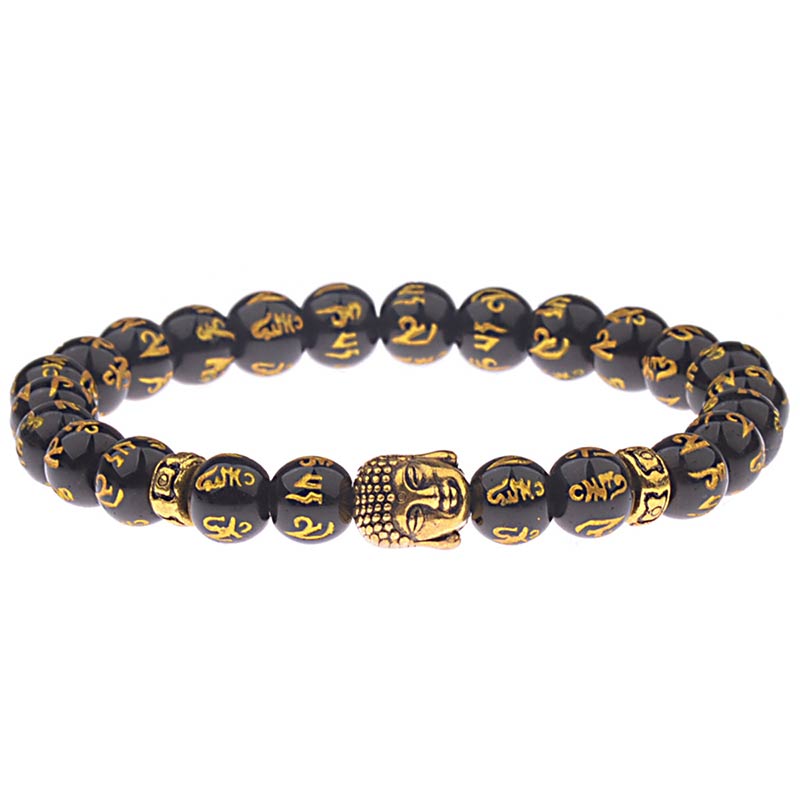 Buddha Stones Tibetisches Buddha-Mantra-Amulett-Armband