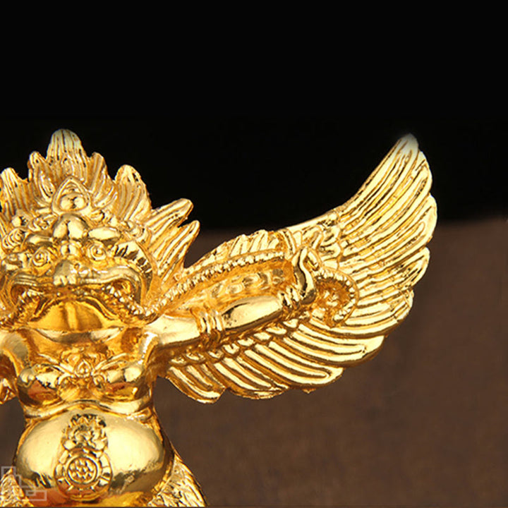 Tibetische goldene Garuda-Vogellegierung, Schutz-Heimdekoration - image 8