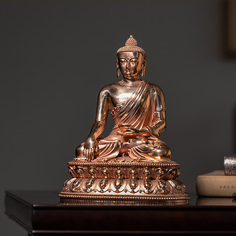 Gautama Shakyamuni Buddha Figur Serenity Kupfer Statue Home Dekoration - image 5