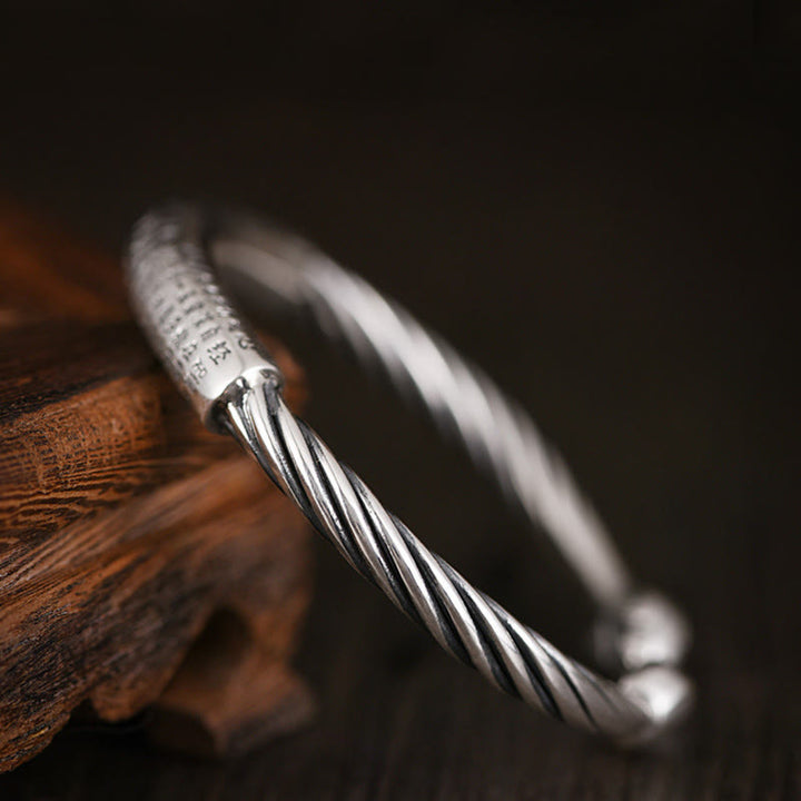 Buddha Stones, tibetisches Om Mani Padme Hum Herz-Sutra-Reinheits-Manschettenarmband - image 5