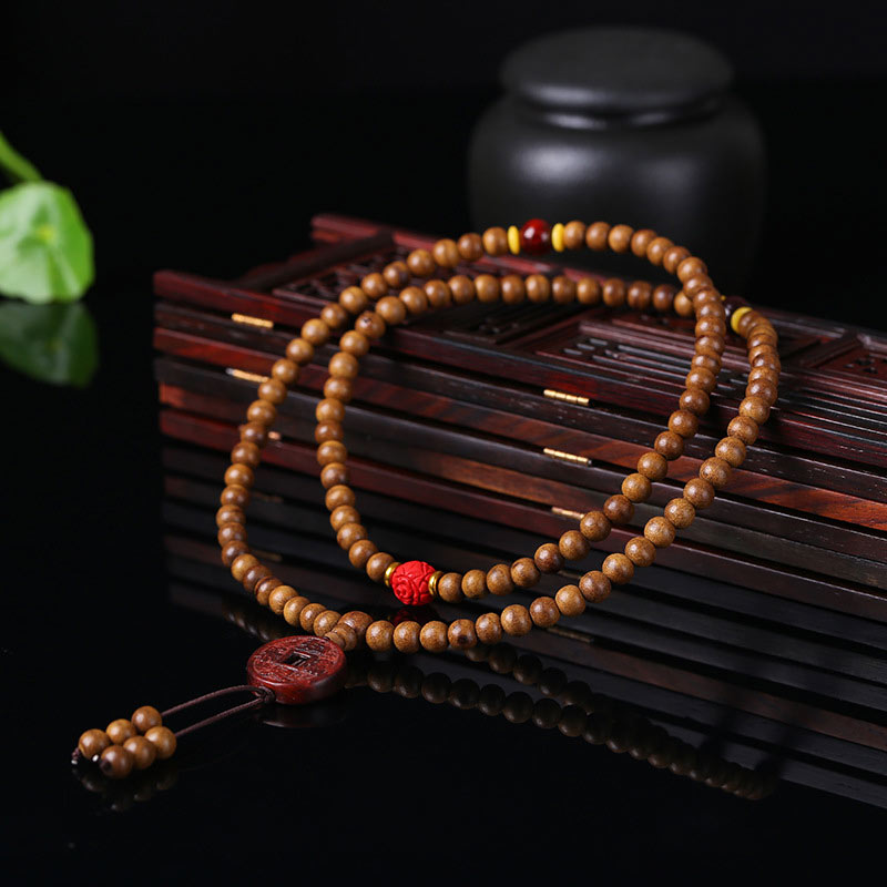 Buddha Stones, 108 Mala-Perlen, Pfirsichholz, Bodhi-Samen, Lotus-Gebet, Meditationsarmband