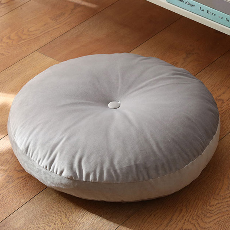 Lotus einfaches Muster Leinen Meditation Sitzkissen Home Wohnzimmer Dekoration - Abnehmbar - 40 cm * 10 cm - Hellgrau - image 27