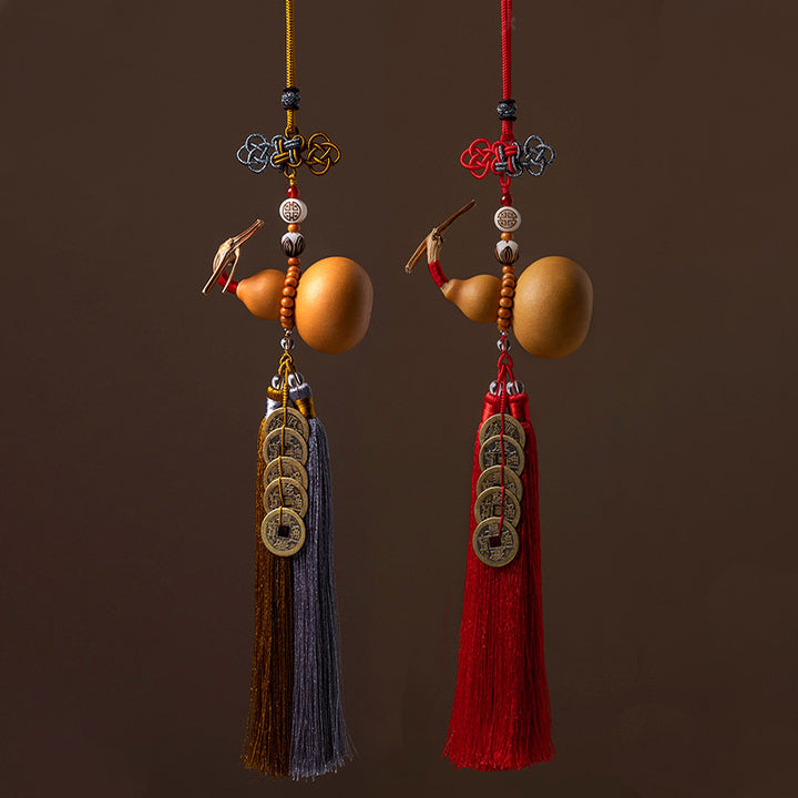 Buddha Stones, Feng-Shui-Münzen, Kürbis, chinesischer Knoten, Glücksmünzen, fünf Kaiser, Geld, Reichtum, Quasten, Dekoration - image 2