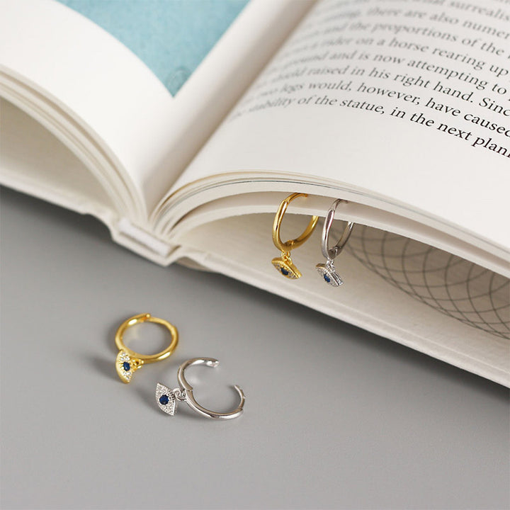 Buddha Stones 925 Sterling Silber Evil Eye Blessing Protection Ohrstecker - image 1