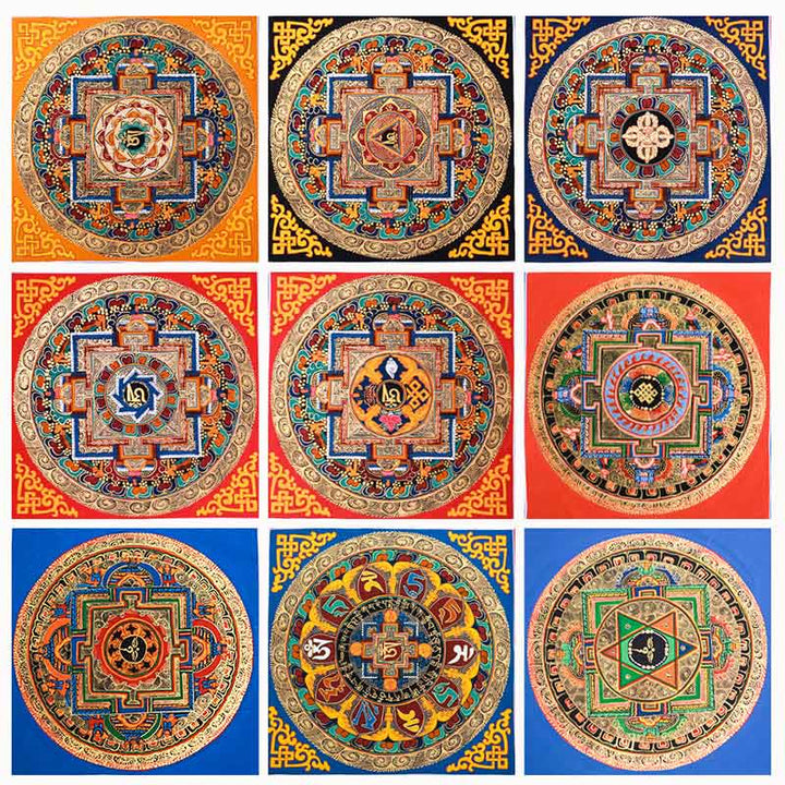 Tibetisches handgefertigtes Thangka-Gemälde, Segens-Thangka-Blindbox, zufälliges Farbmuster