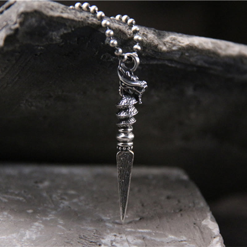 ❗❗❗Ein Blitzverkauf – Buddha Stones 925 Sterling Silber Jahr des Drachen Design Dorje Vajra Schutz Halskettenanhänger - image 4