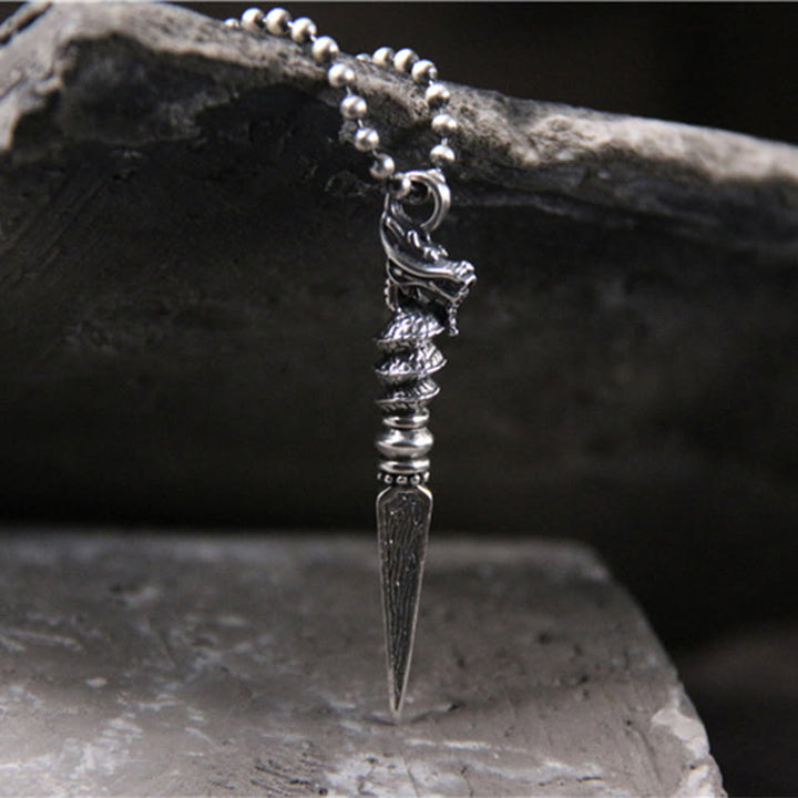 ❗❗❗Ein Blitzverkauf – Buddha Stones 925 Sterling Silber Jahr des Drachen Design Dorje Vajra Schutz Halskettenanhänger - image 4