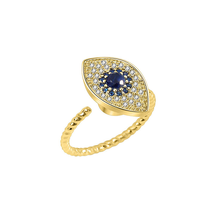 925 Sterling Silber Evil Eye Protection Blessing Drehbarer Ring - image 9