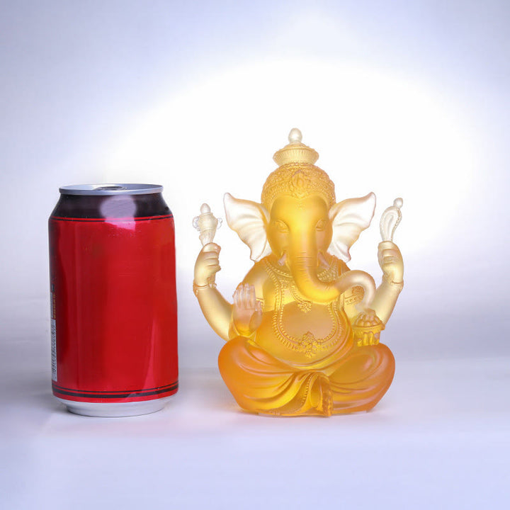 Buddha Stones, handgefertigt, Ganesh Ganpati, Elefantenfigur, Liuli-Kristallkunststück, Schutzstatue, Heimdekoration - image 8