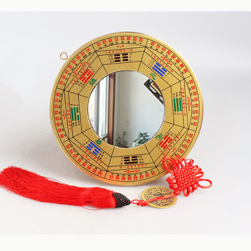 Feng Shui Bagua Karte Kupfermünze Chinesische Knotenbalance Energiekarte - 19 cm - Neun-Paläste-Bagua-Karte - Konvexspiegel - image 19