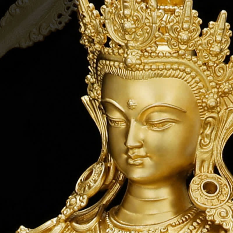 Shakyamuni Amitabha Medizin-Buddha-Figur, Gelassenheit, Kupferstatue, Heimdekoration - image 14