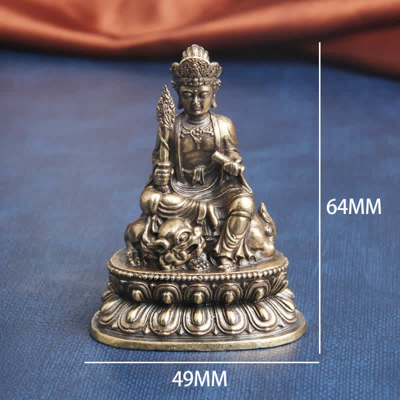 Manjusri Bodhisattva Serenity Kupfer Statue Dekoration - image 8