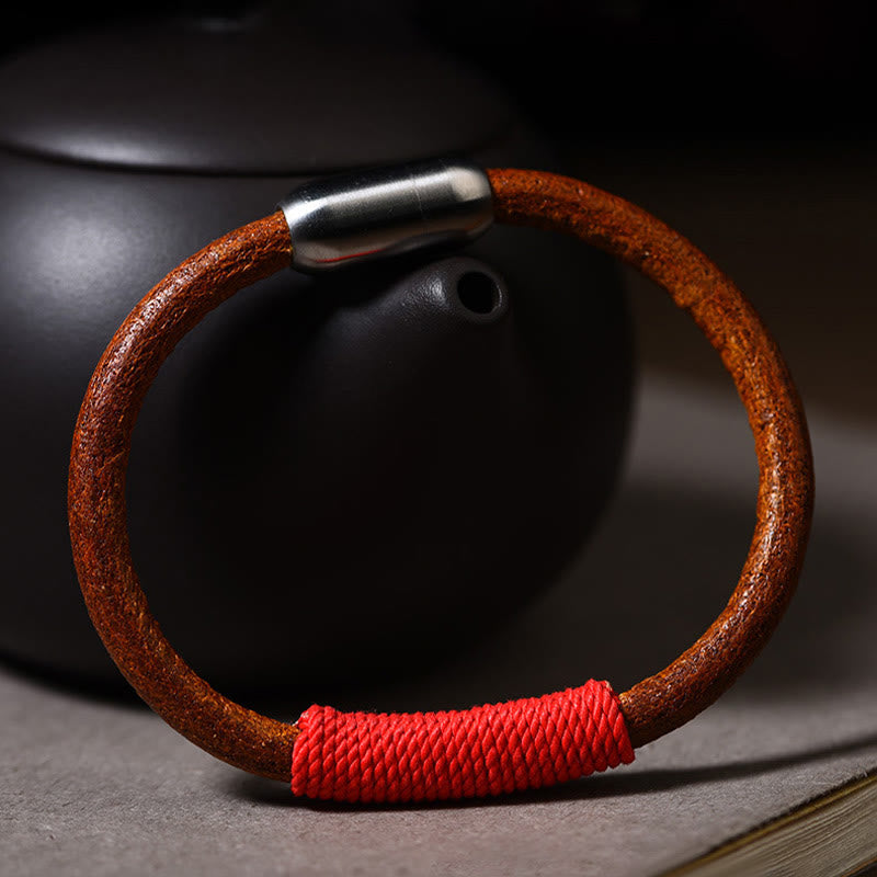 Armband mit Buddha Stonesn, tibetischem Leder, handgefertigt, fünf Elemente, Glücksgeflecht, Schnalle - image 14