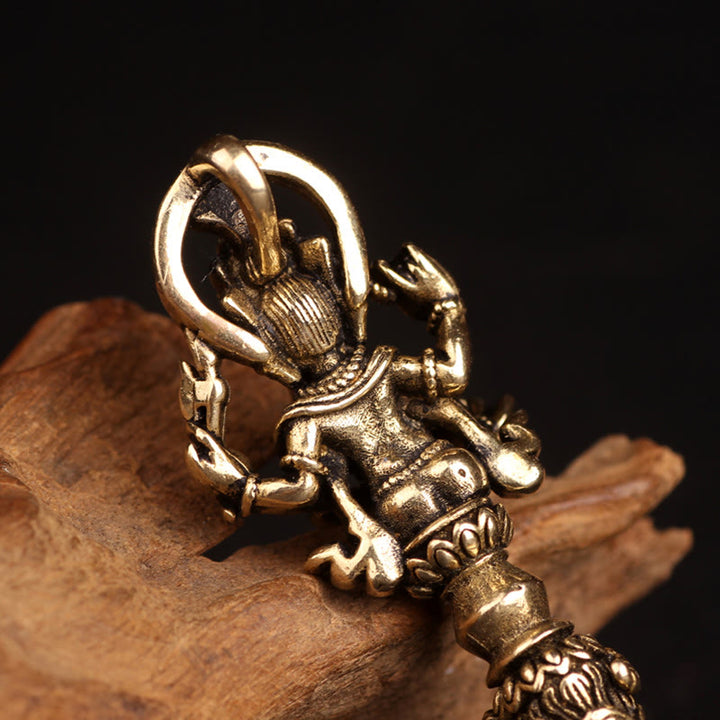 Tibetischer Ganesh Ganpati Elefant Gott des Reichtums Dorje Vajra spirituelle Kraft Halskette Anhänger - image 5