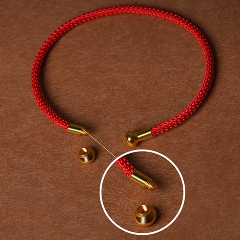 Buddha Stones, schlichtes Design, handgefertigtes Glücksgeflecht-Manschettenarmband - image 4