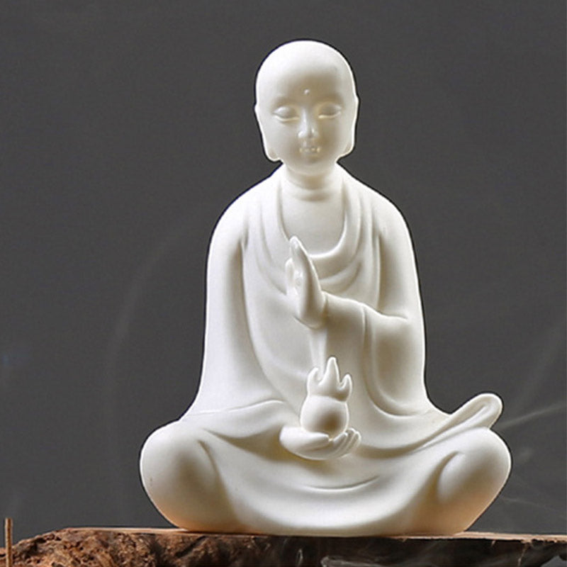 Buddha Avalokitesvara Ksitigarbha Bodhisattva Segen Keramik LED-Dekoration - image 8