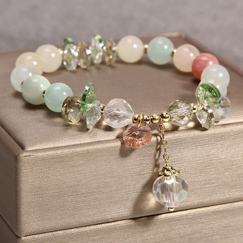Buddha Stones Katzenauge rosa Kristall-Friedens-Charm-Armband - Bunte Kristalle - image 7