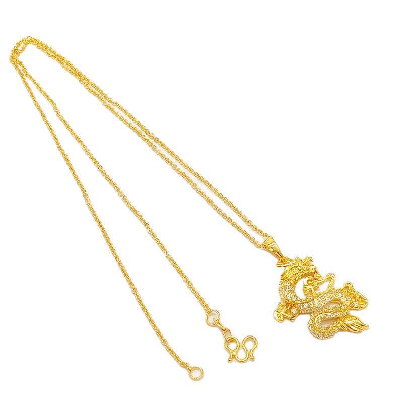 Buddha Stones Gold-Drachenschutz-Halskettenanhänger - image 10