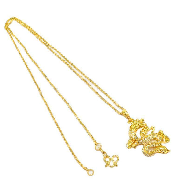 Buddha Stones Gold-Drachenschutz-Halskettenanhänger - image 10