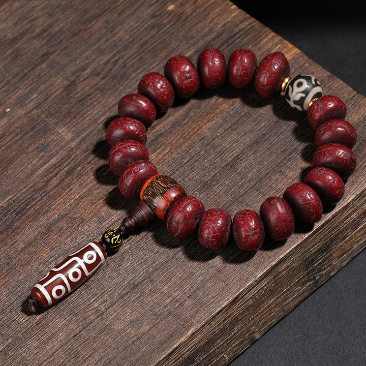 Buddha Steine Tibet Bodhi Samen Dzi Perle Tanzen Löwe Glück Armband Handgelenk Mala