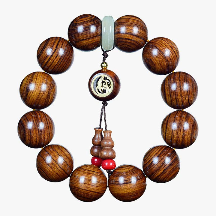 Buddha-Steine Rosenholz Wärme Ruhe Kürbis Charm Armband