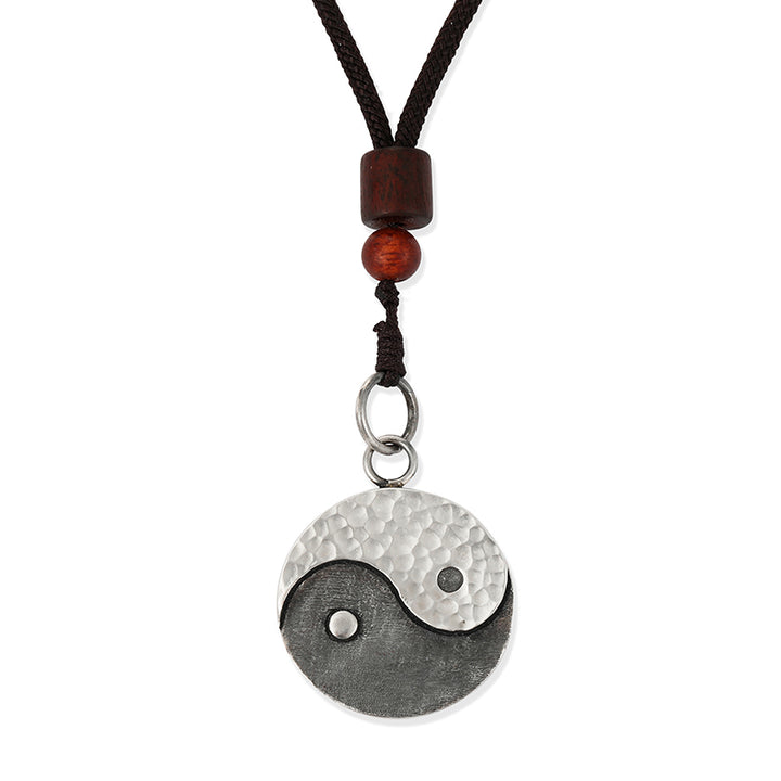 Buddha Stones Halskettenanhänger aus 990er Sterlingsilber mit Yin-Yang-Symbol für Balance und Harmonie - Yin Yang - image 10