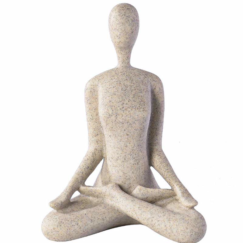 Abstrakte Yoga-Meditationsübung, Harz, spirituelle Figur, Skulptur, Schreibtischdekoration - image 12