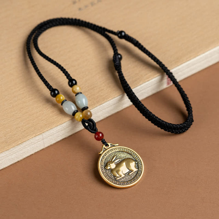 Halskette mit 12 chinesischen Sternzeichen, Segen, Reichtum, Glück