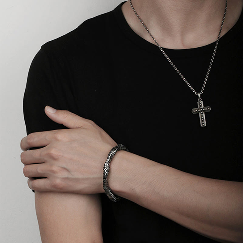 Buddha Stones 925 Sterling Silber Vintage Twisted Design Reichtum Heilung Kettenarmband - image 10