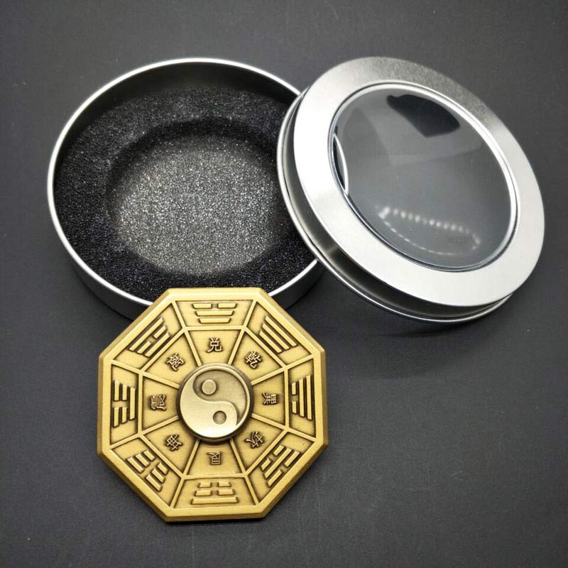 Buddha Stones Fidget Spinner Segen Tai Chi Finger Hand Spinner Dekoration - Gold - image 2